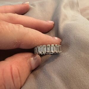 Silpada Silver Emerald-Cut Diamond Ring